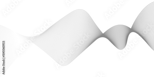 Frequency flow isolated science curve energy blend white and gray web technology smooth futuristic line. vector science bright frequency technical beautiful digital stripe line modern background.