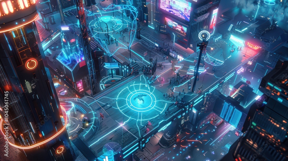 Cyberpunk Cityscape Cyberpunk Cityscape