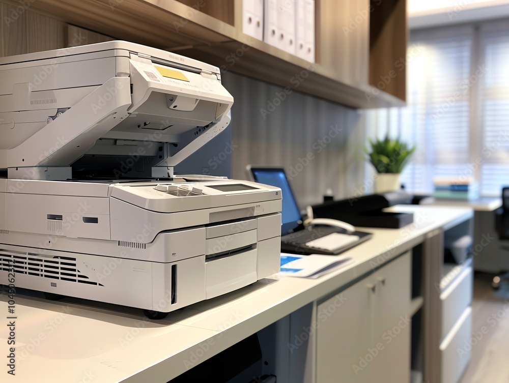 A copier in a conference room A copier in a conference room