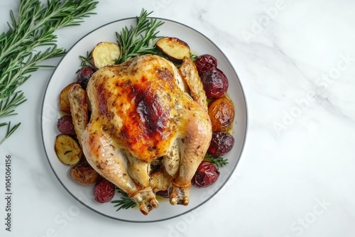 Roasted Chicken with Potatoes and Herbs