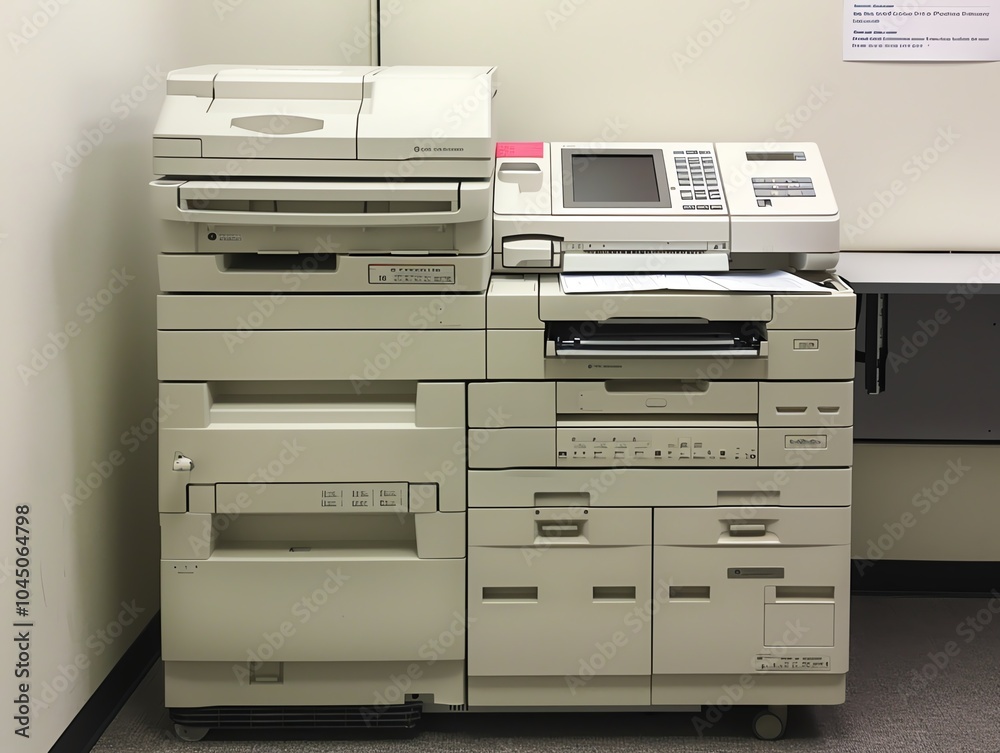 A copier with a paper output stacker A copier with a paper output stacker