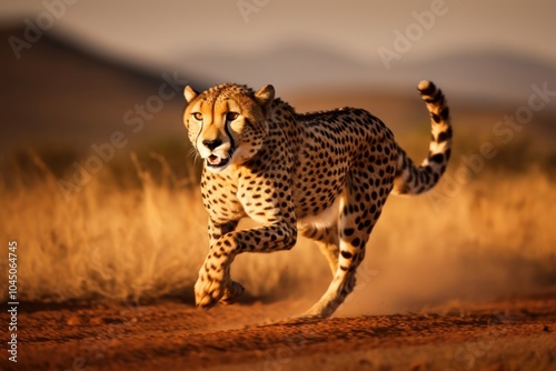 Cheetah animal landscape wildlife. photo