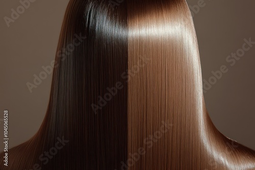 Smooth and Glossy Hair Texture Half View