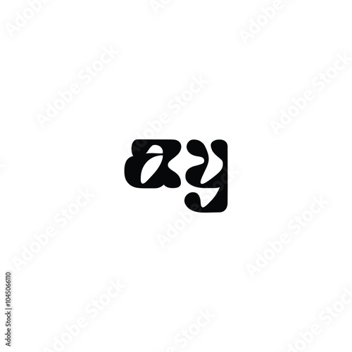 AY monogram logo design letter text name symbol monochrome logotype alphabet character simple logo