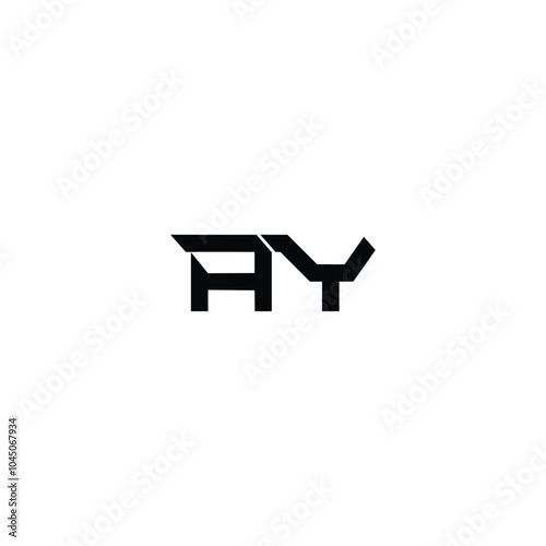 AY monogram logo design letter text name symbol monochrome logotype alphabet character simple logo