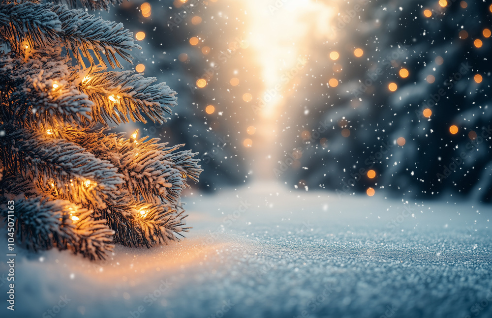 christmas tree on snow christmas tree on snow