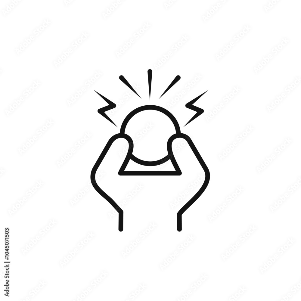 Anxiety icon Isolated flat vector in outline Anxiety icon Isolated flat vector in outline