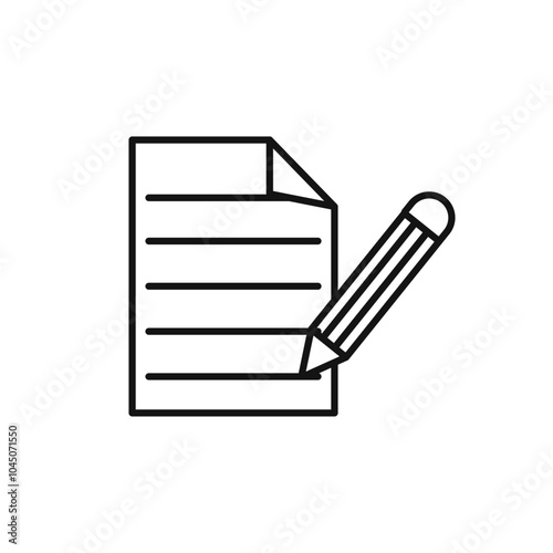 Assignment icon Isolated flat vector in outline