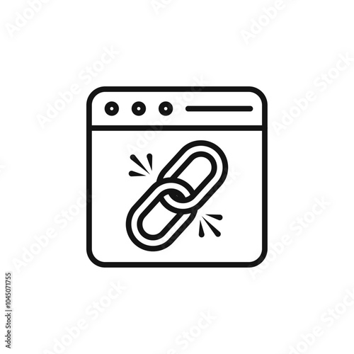 Backlink icon Isolated flat vector in outline