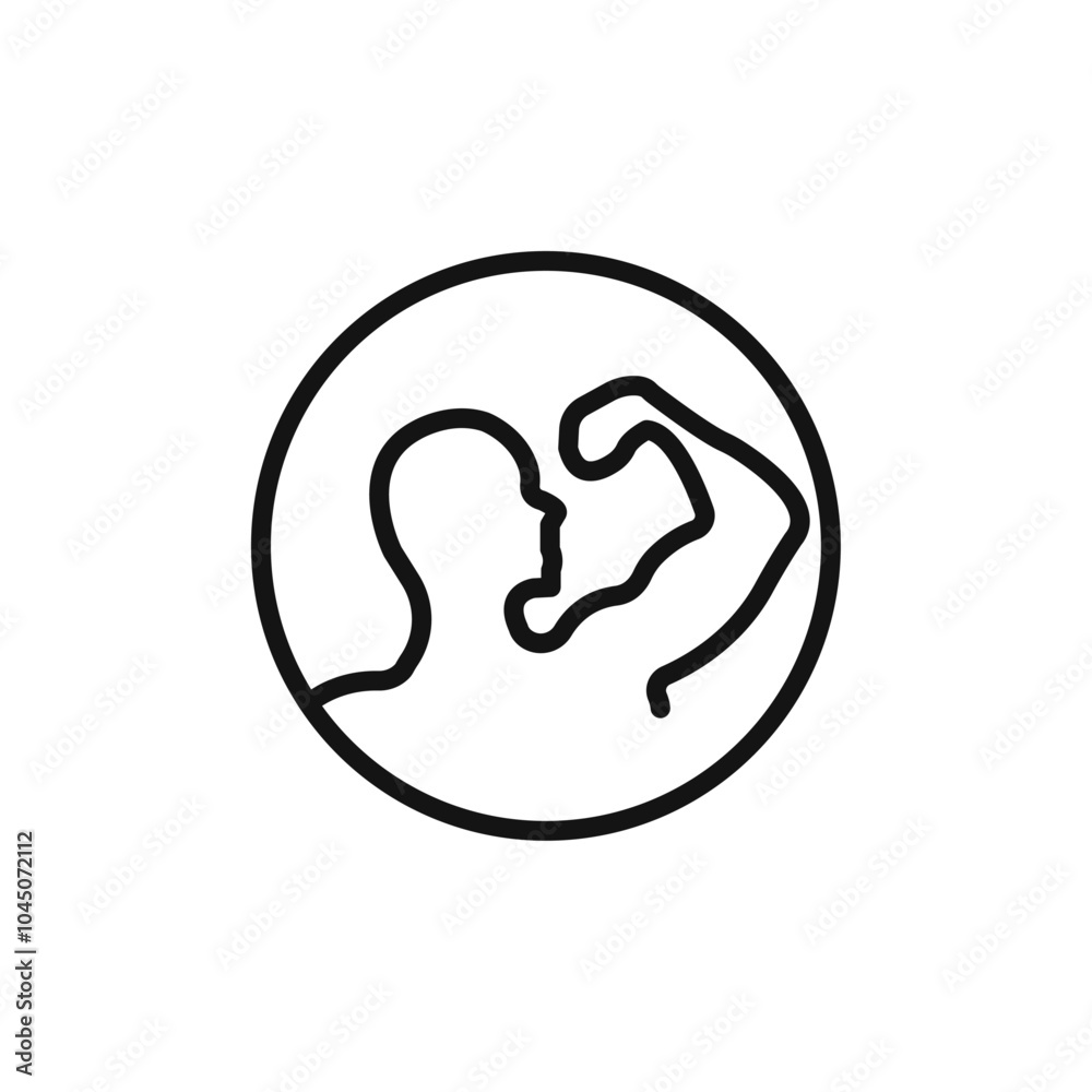 Biceps icon Isolated flat vector in outline Biceps icon Isolated flat vector in outline