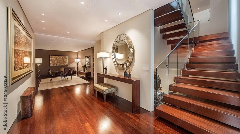 Fototapeta premium Modern Elegant Hallway with Stylish Decor