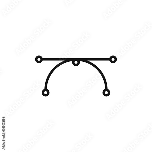 Bezier curve icon Isolated flat vector in outline