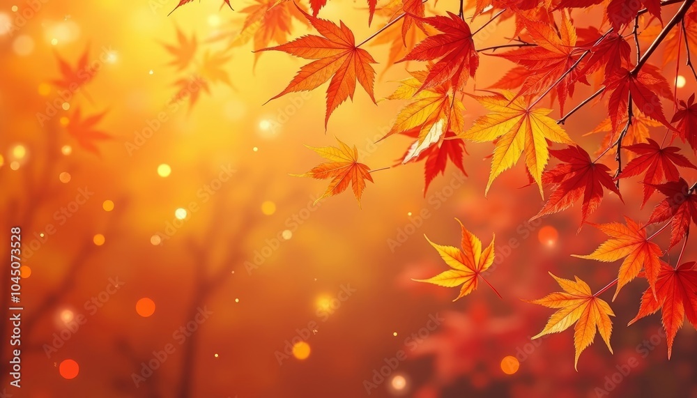 Autumns warm embrace captured in a moment of serenity Autumns warm embrace captured in a moment of serenity