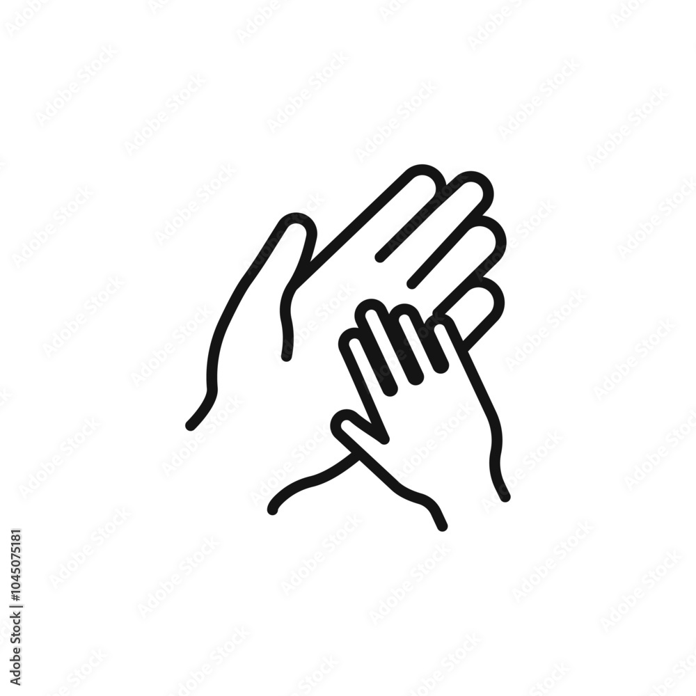 Charity for children icon Isolated flat vector in outline Charity for children icon Isolated flat vector in outline