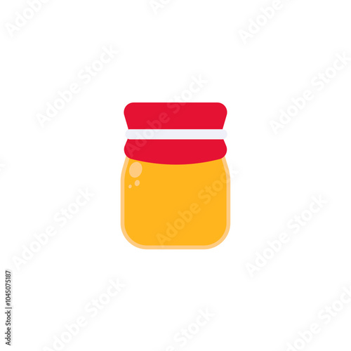 Honey jar icon flat vector design