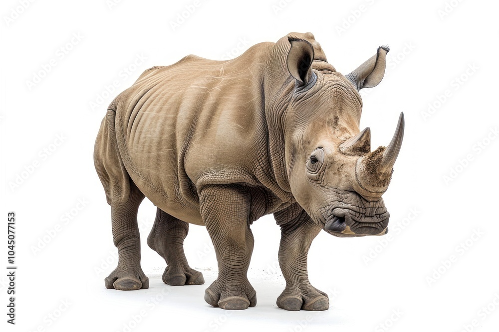 Fototapeta premium Photo of rhinoceros elephant wildlife animal.