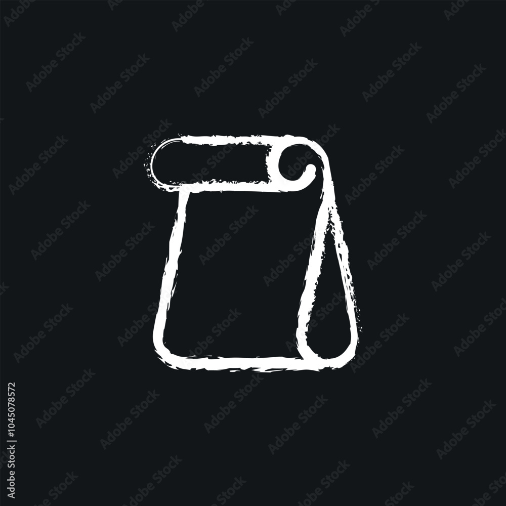 Paper bag chalk icon. Thin line customizable illustration. Contour symbol. Vector isolated outline drawing. Paper bag chalk icon. Thin line customizable illustration. Contour symbol. Vector isolated outline drawing.
