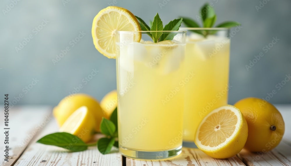 Fototapeta premium Refreshing citrus delight perfect for a sunny day