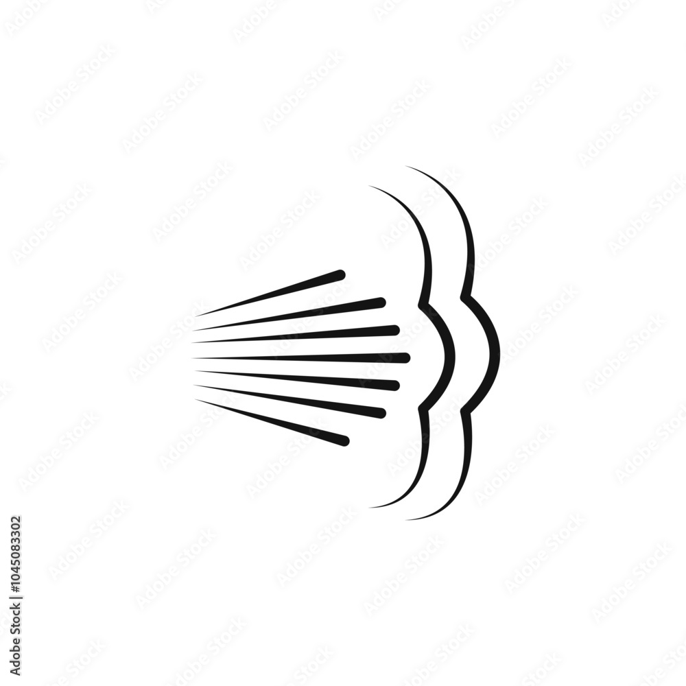 gust icon Isolated flat vector in outline gust icon Isolated flat vector in outline