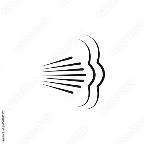 gust icon Isolated flat vector in outline