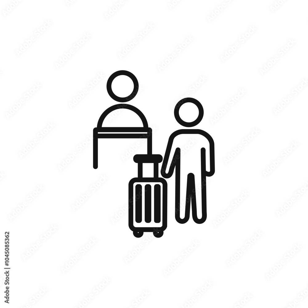 Hospitality industry icon Isolated flat vector in outline Hospitality industry icon Isolated flat vector in outline