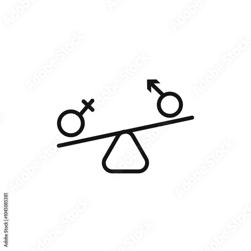 Hormone imbalance icon Isolated flat vector in outline