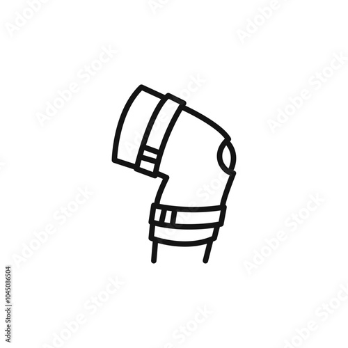 Knee Orthopedic Brace icon Isolated flat vector in outline