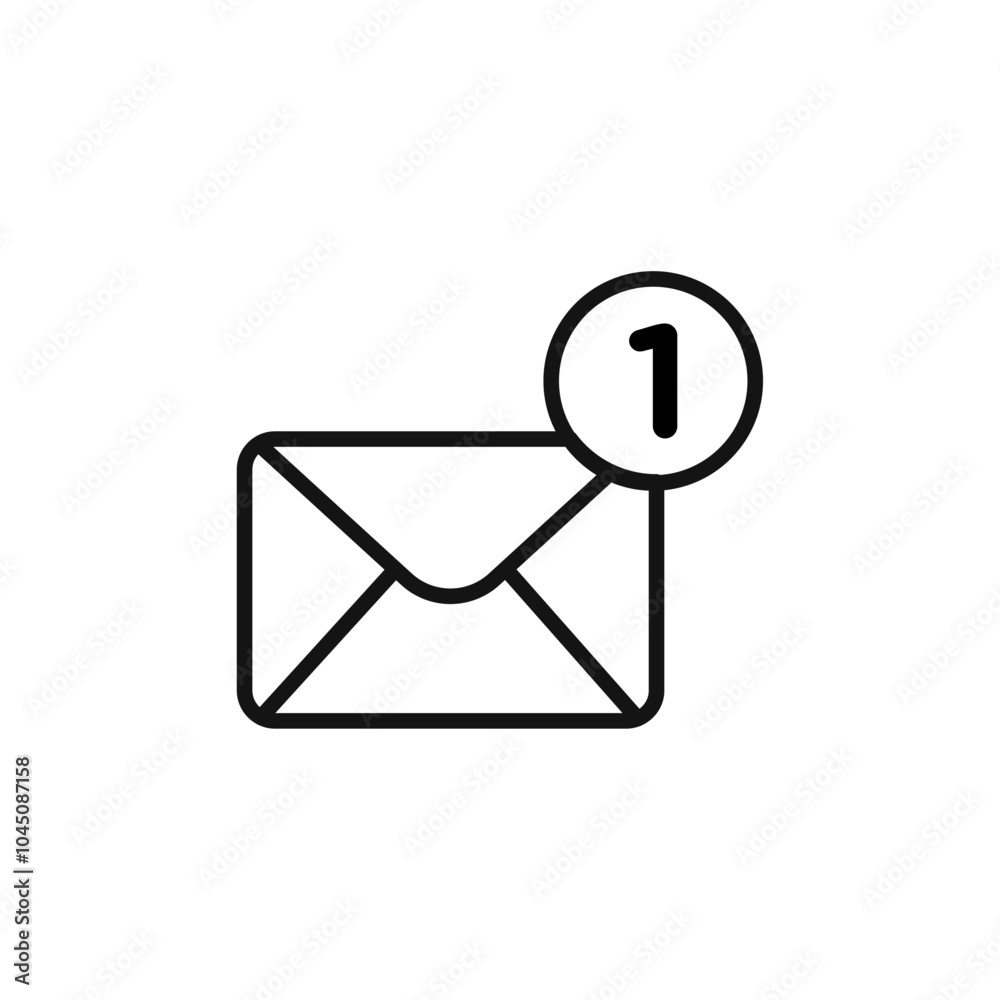 Mail message icon Isolated flat vector in outline Mail message icon Isolated flat vector in outline