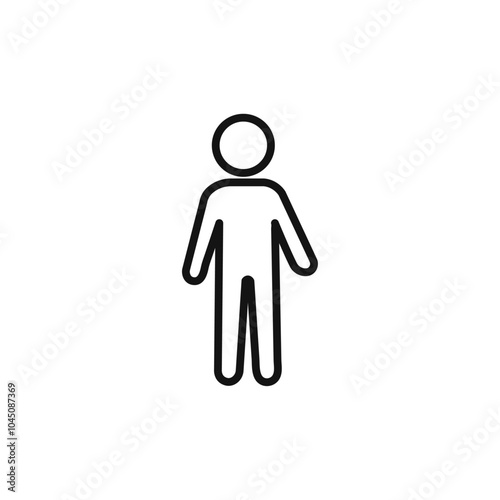 Man icon Isolated flat vector in outline