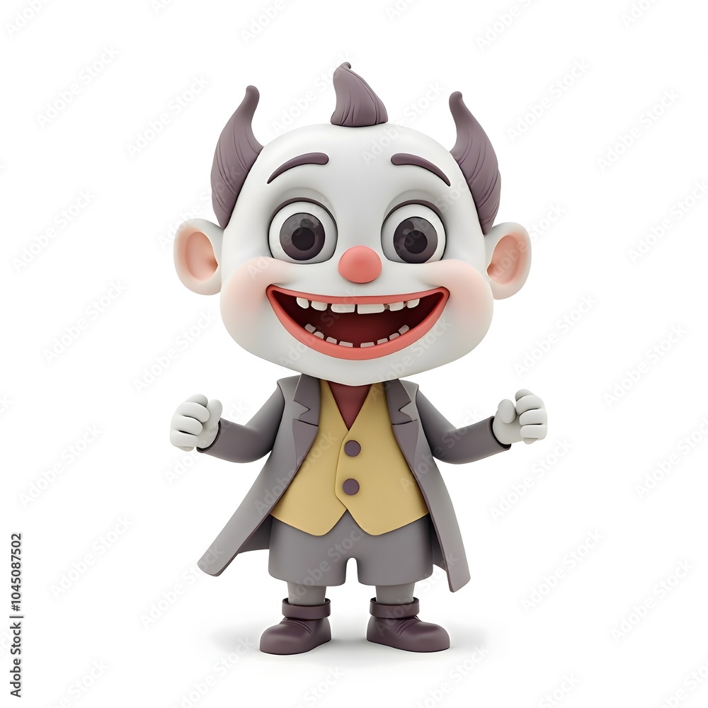 Cute Cartoon Character with Horns
Cute Cartoon Character with Horns