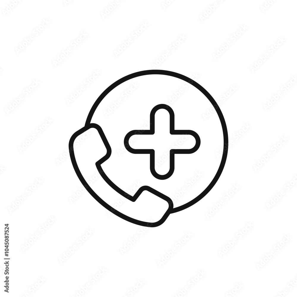 Fototapeta premium Medical help icon Isolated flat vector in outline