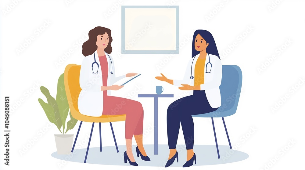 Genetic counselor discussing genetic test results a patient