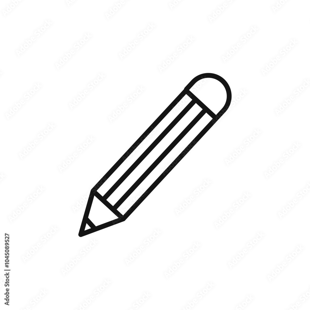 Pencil icon Isolated flat vector in outline Pencil icon Isolated flat vector in outline
