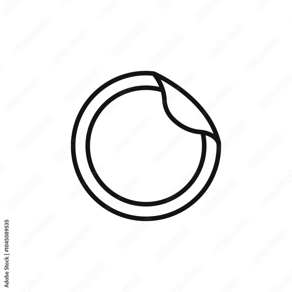 peel off sticker icon Isolated flat vector in outline peel off sticker icon Isolated flat vector in outline