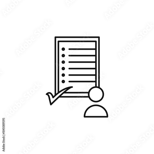 Personal Assessment icon Isolated flat vector in outline