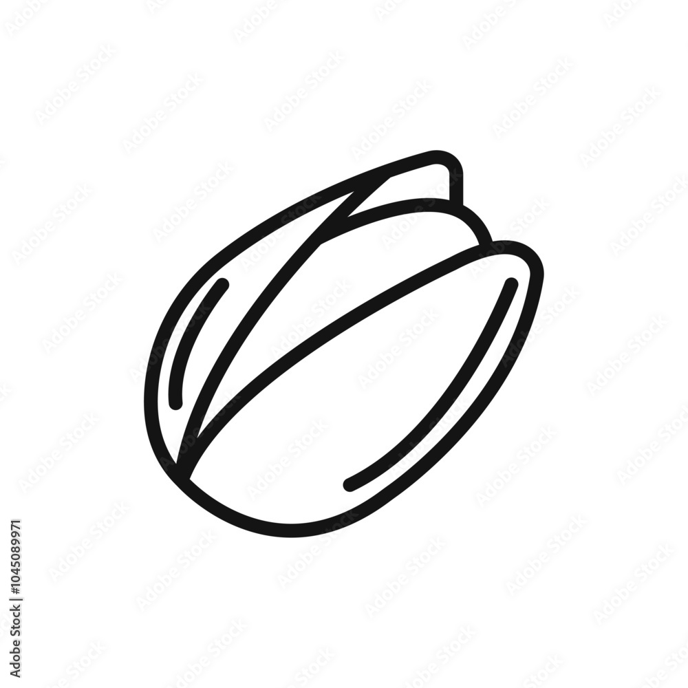 Pistachio icon Isolated flat vector in outline Pistachio icon Isolated flat vector in outline