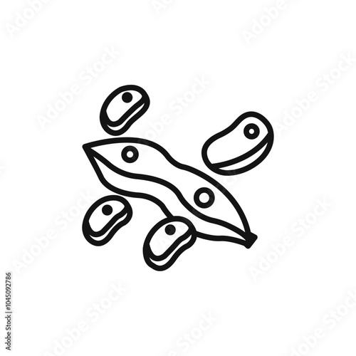 soybeans icon Isolated flat vector in outline