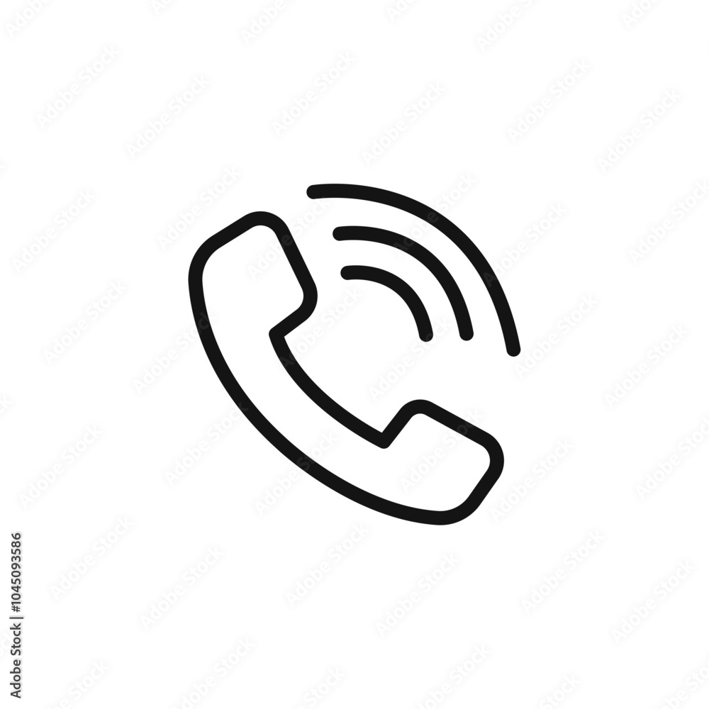 Telephone icon Isolated flat vector in outline Telephone icon Isolated flat vector in outline