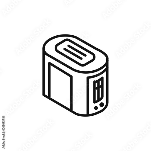 toaster icon Isolated flat vector in outline