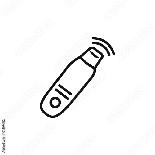 Ultrasonic face skin scrubber icon Isolated flat vector in outline