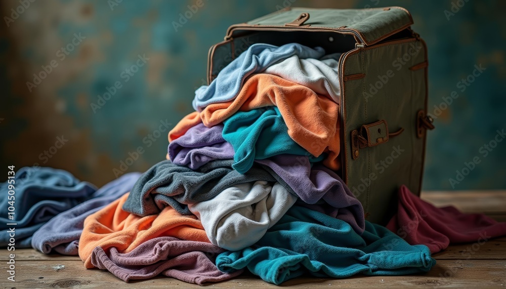 Obraz premium Packing for a colorful journey