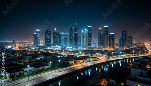 Wallpaper Mural  City lights twinkling under the night sky Torontodigital.ca