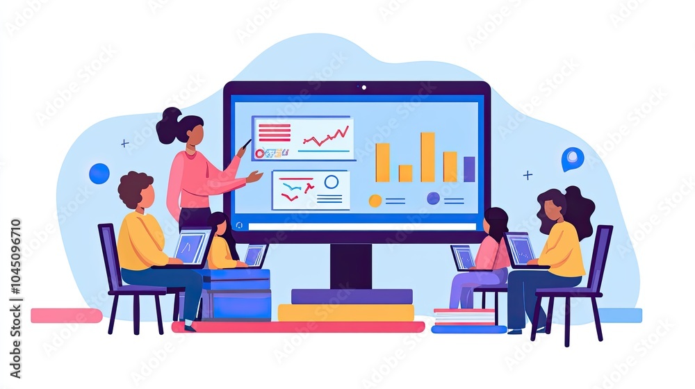 Fototapeta premium Knowledge is the Best Valentine: A Classroom Full of Love for Learning 