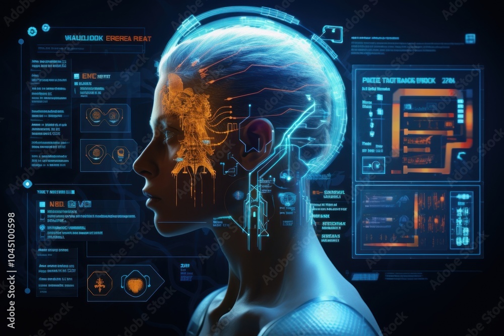 Medical interface technology futuristic tomography. Medical interface technology futuristic tomography.
