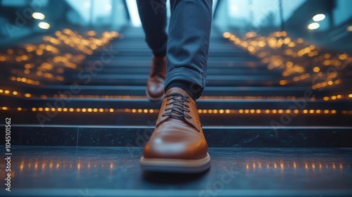 Steps Toward Destiny: A Cinematic Journey Through Urban Lights Where Leather Meets Steel in Modern Metropolitan Poetry