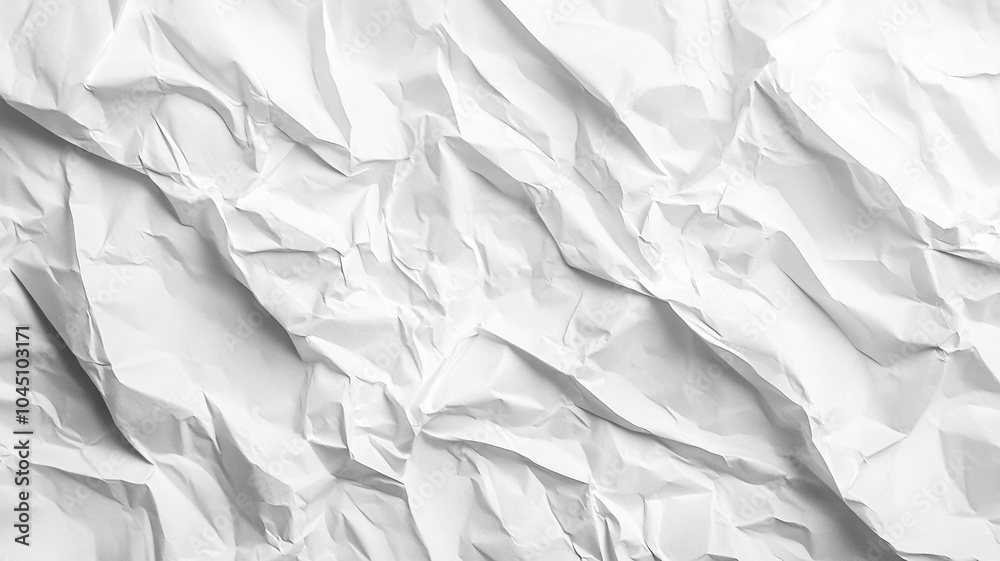 White paper texture background with a crumpled surface for design