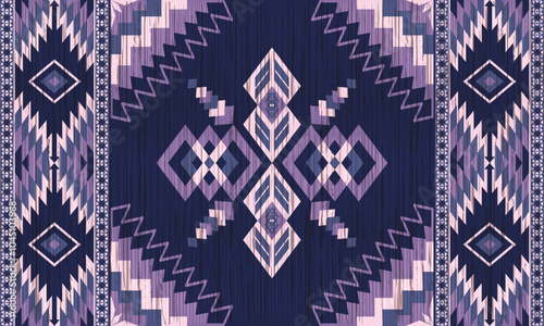 American tribal ethnic native pattern.Traditional Navajo,Aztec,Apache,Southwest and Mexican style fabric pattern.Abstract vector motifs pattern.For fabric,clothing,blanket,carpet,woven,wrap,decoration