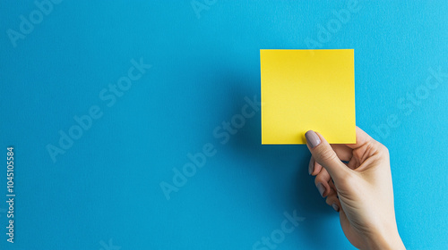 Yellow Sticky Note Pinned: Clip Art for Messages and Reminders