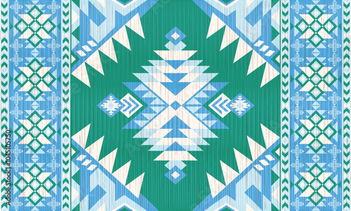 American tribal ethnic native pattern.Traditional Navajo,Aztec,Apache,Southwest and Mexican style fabric pattern.Abstract vector motifs pattern.For fabric,clothing,blanket,carpet,woven,wrap,decoration