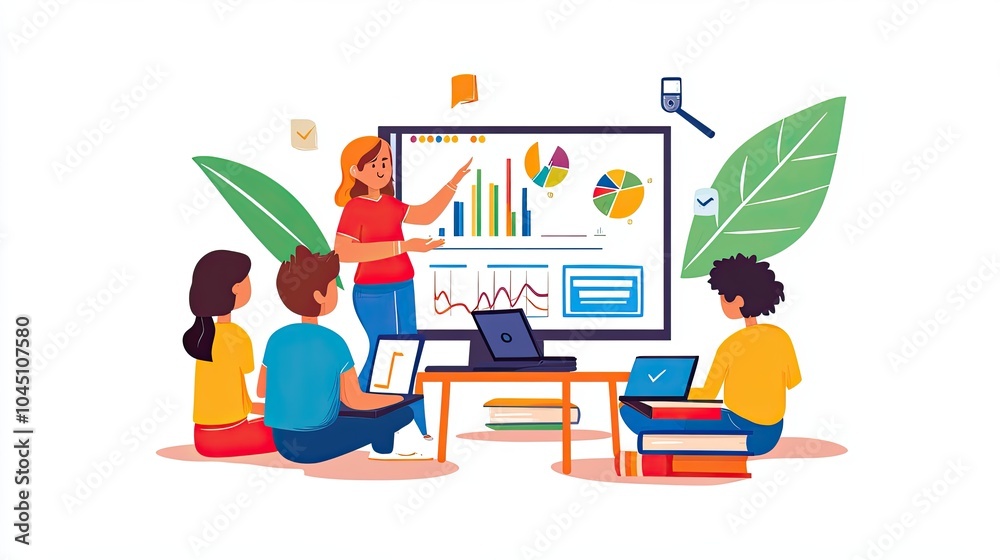 Fototapeta premium Knowledge is the Best Valentine: A Classroom Full of Love for Learning 